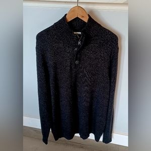 Urban Pipeline Men's Size XL Sweater in Gray 1/4 Zip Cotton Blend